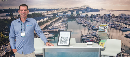 Westhaven Marina Manager Gareth Wilson manning the Westhaven Marina stand.