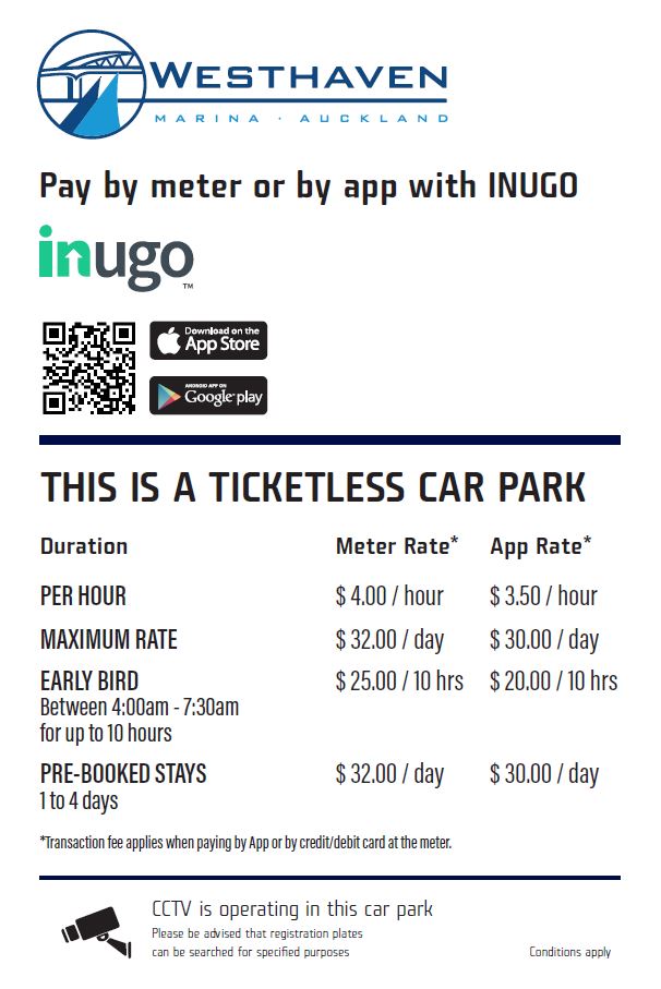 Parking Rates Z Pier 2023V1