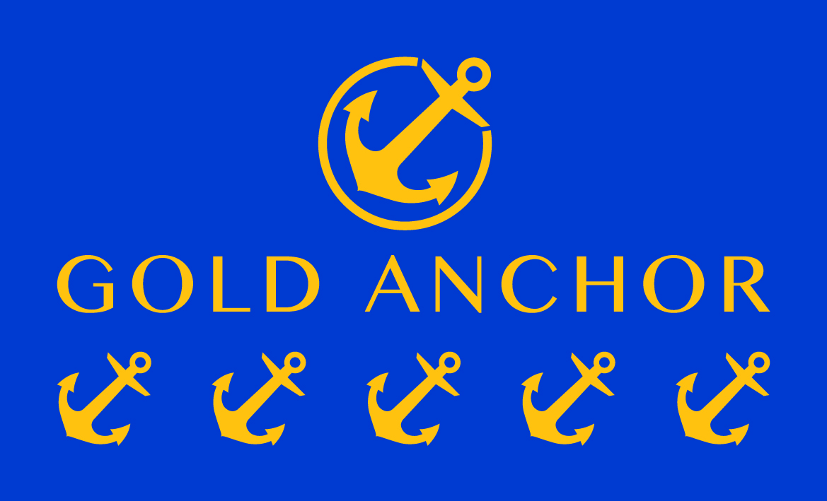 5 Gold Anchor Blue Bg Version